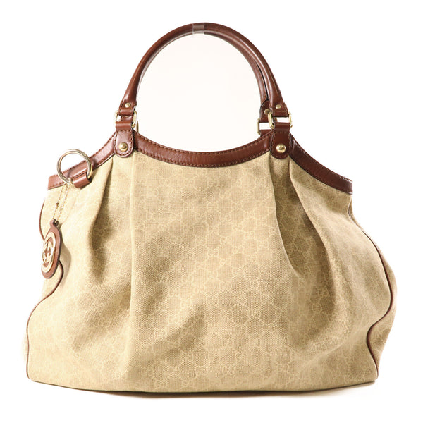 GUCCI GG Sookie GG Handbag Canvas 211943 Beige Brown