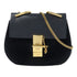Chloe GHW Drew Chain Shoulder Bag Calfskin Leather Black