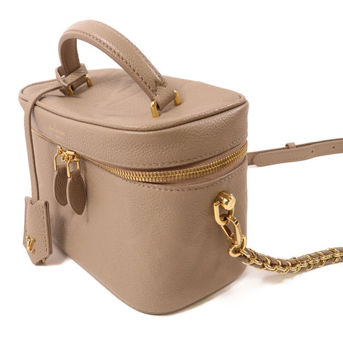LOUIS VUITTON LV GHW Vanity PM 2 Way Bag M45608 Monogram Empreinte Beige v1