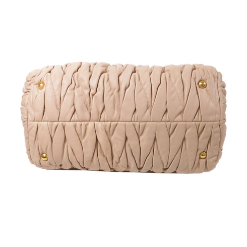 Miu Miu GHW 2 Way Shoulder Bag Handbag Lambskin Leather Pink