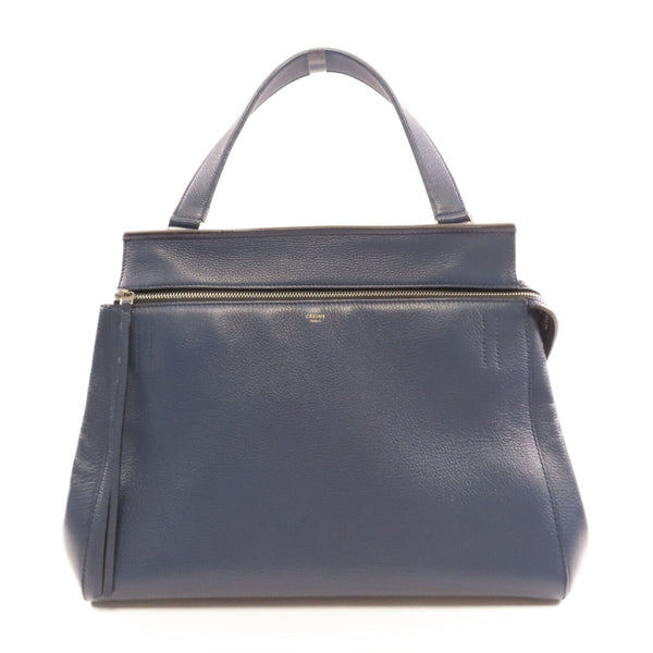 CELINE SHW Edge Medium Shoulder Bag 172613 Calfskin Leather Blue