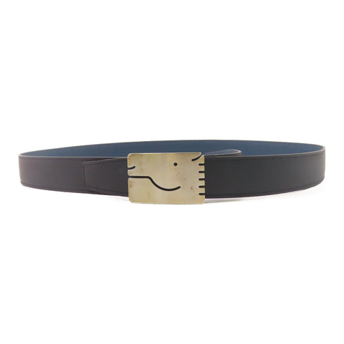 HERMES PHW A Cheval Belt Epsom Leather Nori