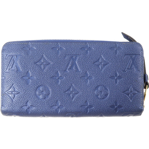LOUIS VUITTON LV GHW Zippy Long Wallet M61864 Monogram Empreinte Blue