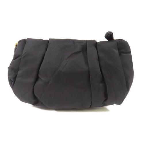 PRADA GHW Wrist Pouch Clutch Bag 1N1407 Nylon Black