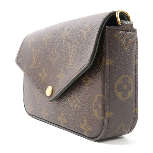 LOUIS VUITTON LV GHW Felicie Strap & Go Shoulder Bag M80091 Monogram Brown