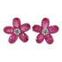 JEWELRY Ruby Diamond Earrings 18K White Gold