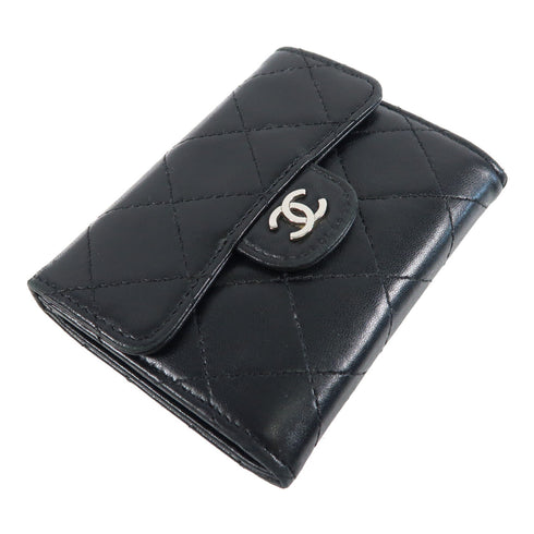 CHANEL CC SHW Card Case Lambskin Leather