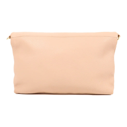 Tory Burch GHW Shoulder Bag Calfskin Leather Pink