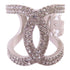 CHANEL CC Ring Precept US#6 Metal Rhinestones