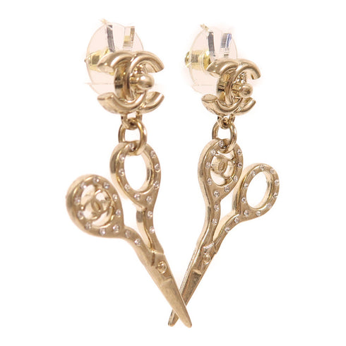 CHANEL CC Earrings Metal Gold v3