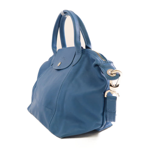 Longchamp SHW 2Way Shoulder Bag Calfskin Leather