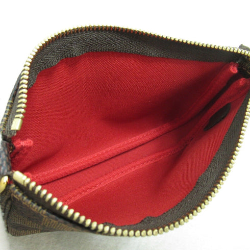 LOUIS VUITTON LV GHW Mini Pochette Accessoires Handbag N58009 Damier Brown v1