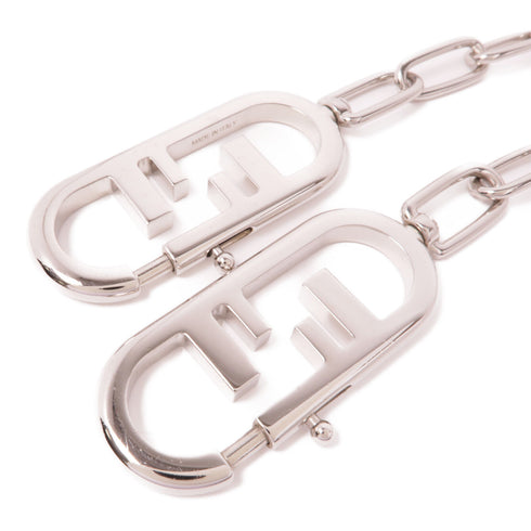 FENDI Shoulder Strap Metal Silver
