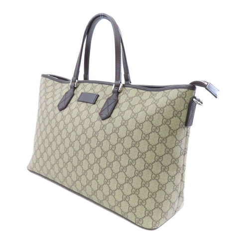 GUCCI GG SHW Supreme 2way Shoulder Bag 410748 Coated Canvas Brown Beige