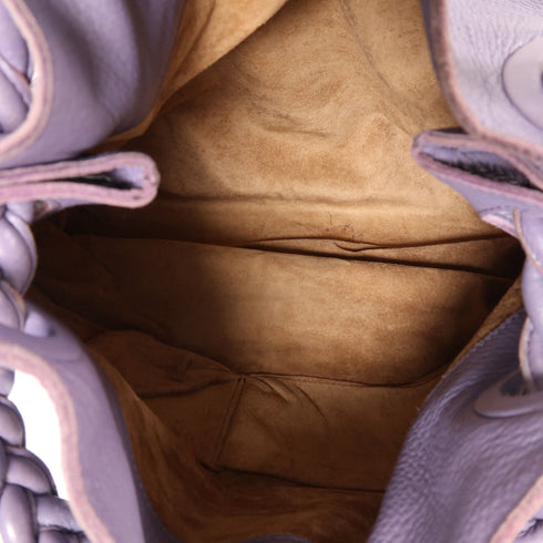 BOTTEGA VENETA BV Tote Bag Handbag Calfskin Leather Purple