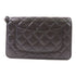 CHANEL CC WOC Wallet On Chain 2.55 Chain Shoulder Bag Calfskin Leather Black