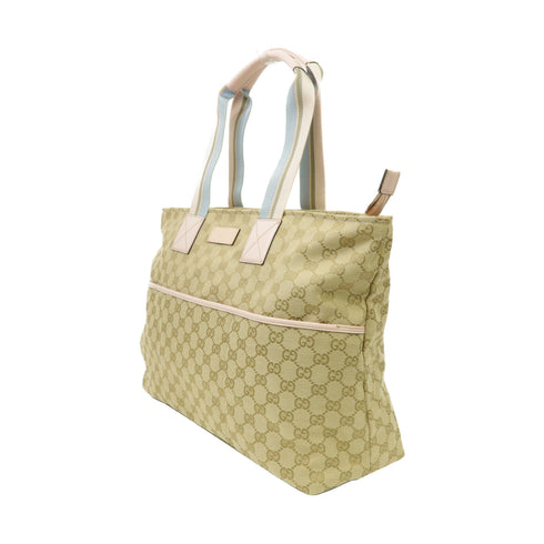 GUCCI GG GHW Tote Bag Handbag 155524 Canvas Brown/Pink