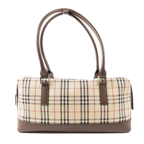 BURBERRY SHW Shoulder Bag Canvas/Calfskin Leather