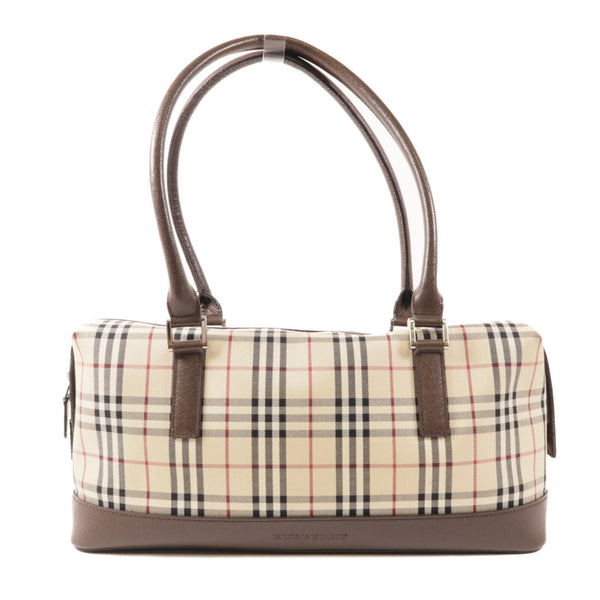 BURBERRY SHW Shoulder Bag Canvas/Calfskin Leather