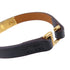 HERMES GHW Rivale Mini Bracelet Bangle Swift Leather Black