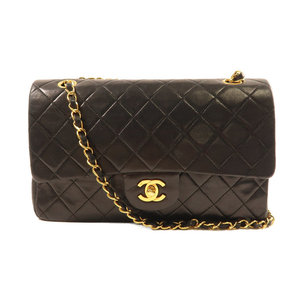 CHANEL CC GHW Chain Shoulder Calfskin Leather Black