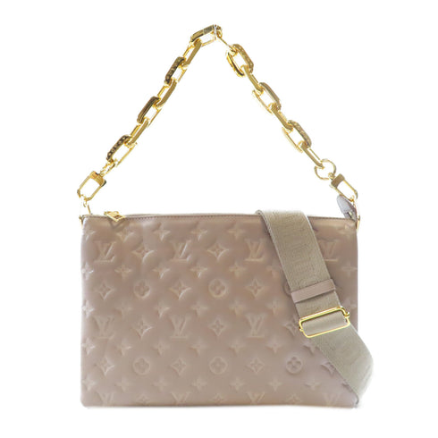 LOUIS VUITTON LV GHW Coussin MM 2 Way Bag M20771 Lambskin Leather Grey