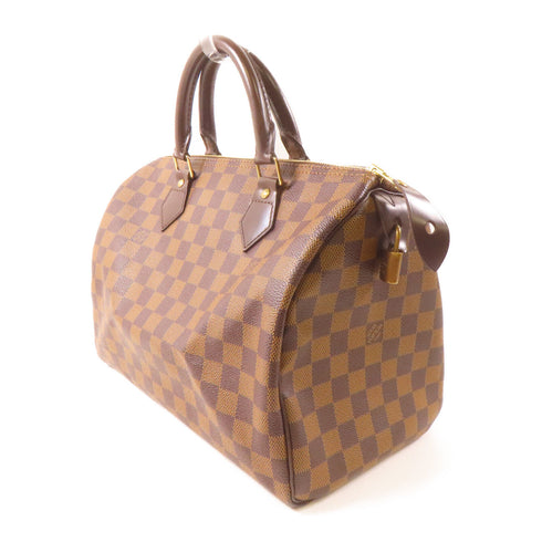 LOUIS VUITTON LV GHW Speedy 30 Handbag N41364 Damier Brown v1