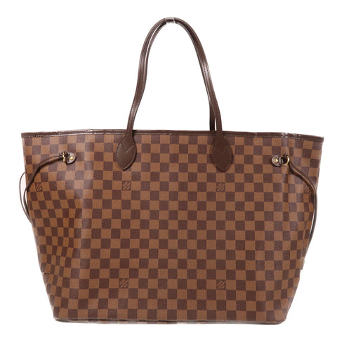 LOUIS VUITTON LV GHW Neverfull GM Shoulder Tote Bag N40597 Damier Ebene Brown
