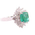 FINE JEWELRY 1.71ct Emerald 0.82ct Diamond Ring US#6 PT950 Platinum