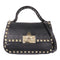 Valentino GHW 2way Shoulder Bag Calfskin Leather Black