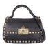 Valentino GHW 2way Shoulder Bag Calfskin Leather Black