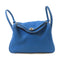 HERMES PHW Lindy 30 2 Way Shoulder Bag Taurillon Clemence Leather Mykonos Blue