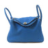 HERMES PHW Lindy 30 2 Way Shoulder Bag Taurillon Clemence Leather Mykonos Blue