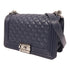 CHANEL CC SHW Boy Chanel Chain Shoulder Bag A67086 Calfskin Leather Navy
