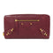 BALENCIAGA GHW Long Wallet 253036 Lambskin Leather Purple