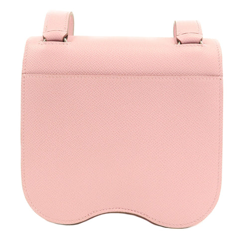 HERMES PHW Della Shoulder Bag Epsom Leather Mauve Sylvestre