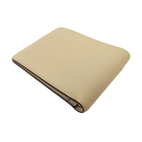 Delvaux Folded Wallet Calfskin Leather Beige