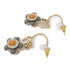 CHANEL CC Earrings Metal Gold/Gray/Orange
