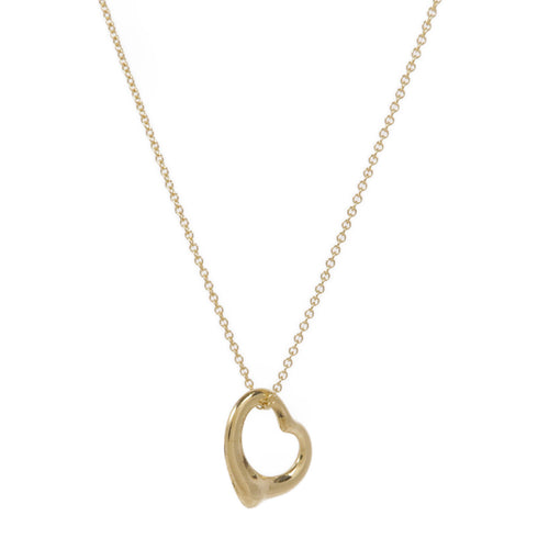TIFFANY&CO Open Heart Necklace 18K Yellow Gold v1