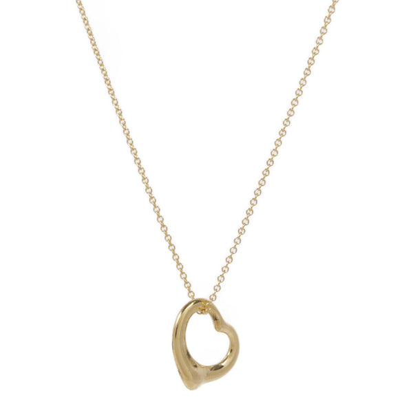 TIFFANY&CO Open Heart Necklace 18K Yellow Gold v1