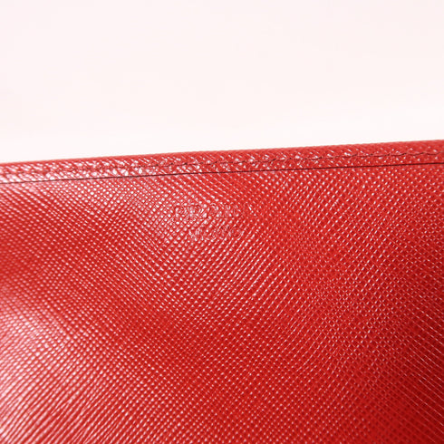 PRADA GHW Chain Shoulder Bag 1M1290 Calfskin Leather Red