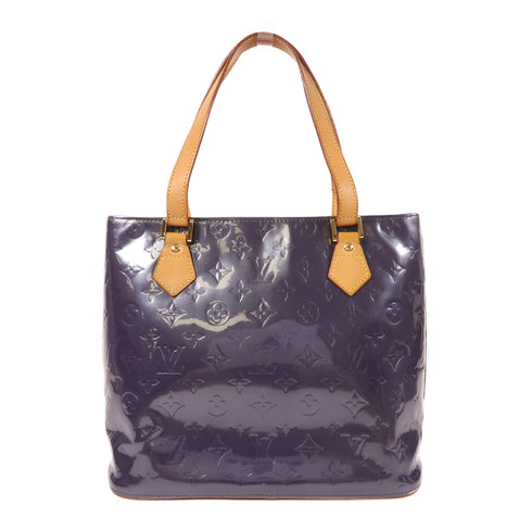 LOUIS VUITTON LV GHW Houston Hand Bag M91093 Monogram Vernis Purple
