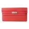 HERMES PHW Kelly Wallet Chevre Leather Red