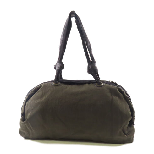 LANVIN Shoulder Bag Nylon Khaki/Black