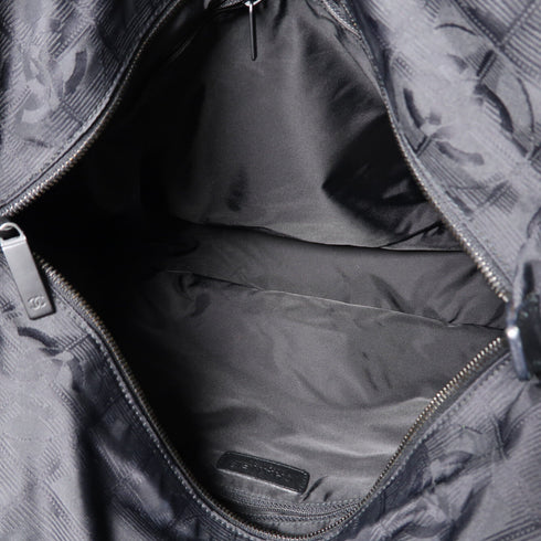 CHANEL CC New Travel Line Shoulder Tote Bag Nylon Black