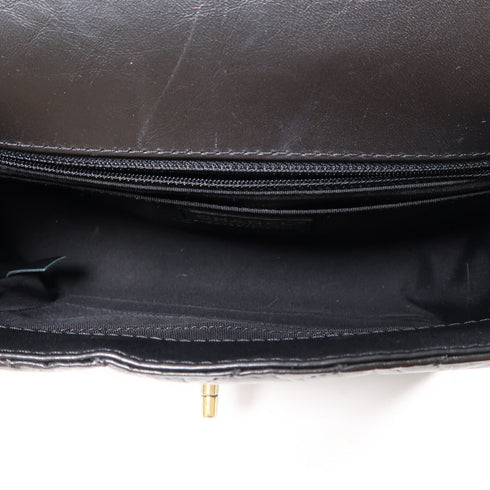 CHANEL CC GHW 2 Way Chain Shoulder Bag Crossbody Lambskin Leather Black