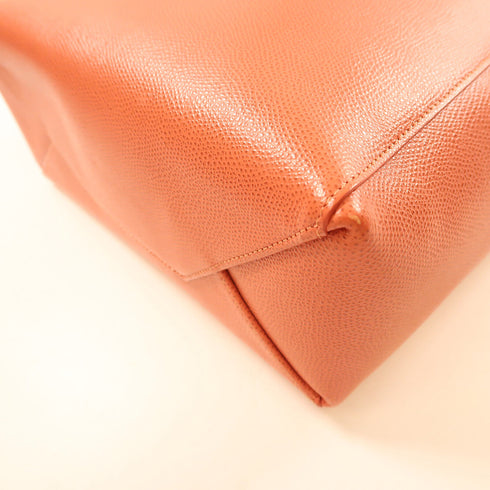 CELINE GHWV ertical Small Cabas 2 Way Bag 402412 Calfskin Leather Apricot