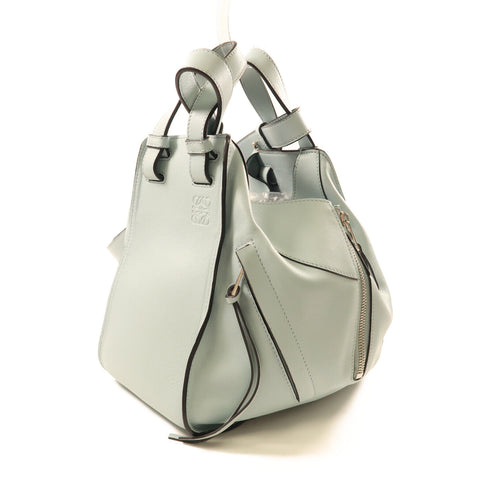 LOEWE SHW Hammock 2Way Shoulder Bag Calfskin Leather Blue