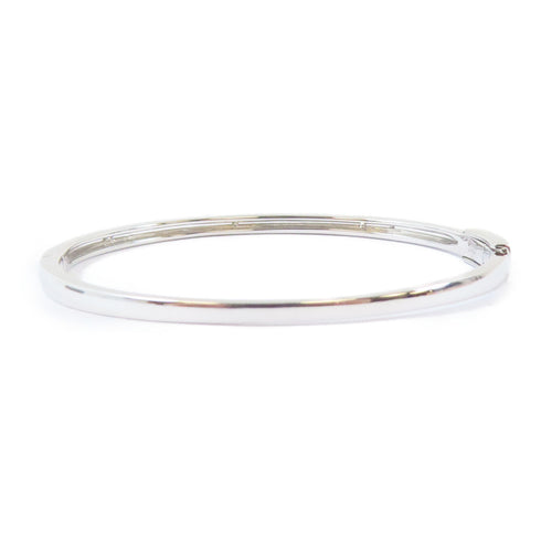 FINE JEWELRY 0.755ct Diamond Bangle 18K White Gold #16.25cm