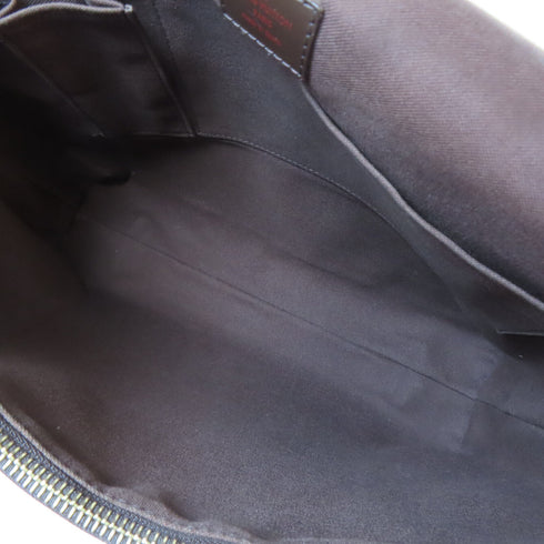 LOUIS VUITTON LV GHW Brooklyn GM Shoulder Bag Damier Ebene Brown